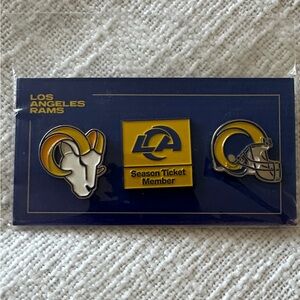 NFL Rams Silver Logo Season Member Pin Set